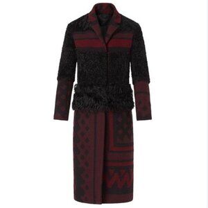 Burberry Shearling Cashmere Blanket Chesterfield Trench Southwestern Coat